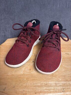 Allbirds Wool Runner Women’s Sz 8 Maroon Merino Wool Sneaker Casual Comfort